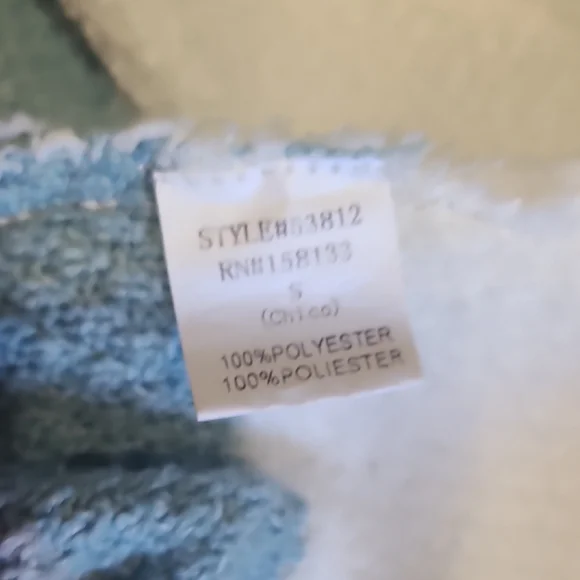 NWOT Staccato Blue and Gray Crew Neck Sweater with Stripes - Picture 7 of 8